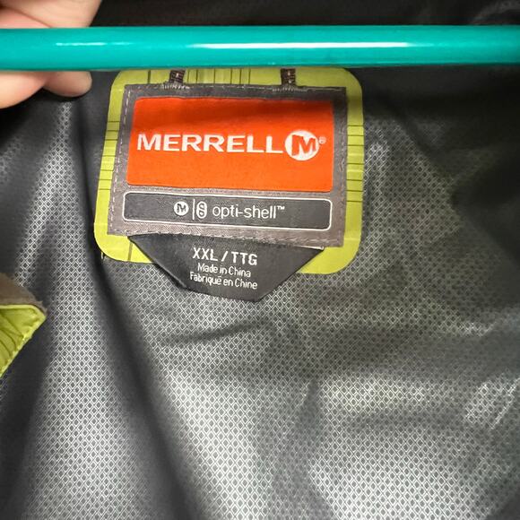 Merrell opti-shell Rain Jacket Windbreaker Lime Green men’s size XXL - Picture 4 of 10